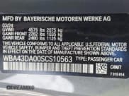 ✅ 2025 BMW 4 Series 430i • VIN: WBA43DA00SCS10563 • Lot: 42510336. Listed on IAAI with 20,810 mi. Free auction sales archive from the USA and detailed vehicle history report at DreamBid. Image 9.