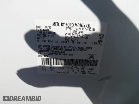 ✅ 2014 Ford Explorer • VIN: 1FM5K7B85EGB11584 • Лот: 43863947. Опубликован ранее на IAAI с пробегом 178 577 миль. Бесплатный доступ к архиву аукционных продаж из США и подробный отчёт об истории автомобиля на DreamBid. Изображение 9.