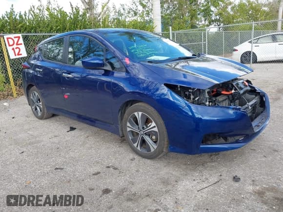 ✅ 2021 Nissan LEAF SV • VIN: 1N4AZ1CVXMC552087 • Лот: 41639136. Опубликован ранее на IAAI с пробегом 22 753 миль. Бесплатный доступ к архиву аукционных продаж из США и подробный отчёт об истории автомобиля на DreamBid. Изображение 1.