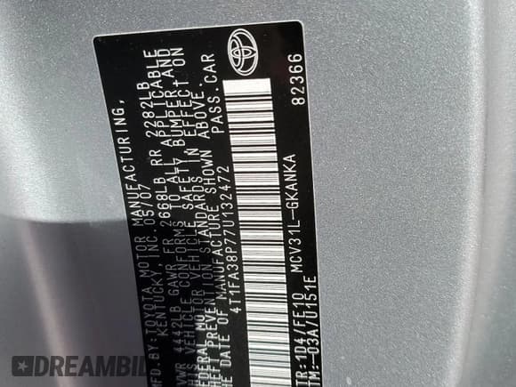 ✅ 2007 Toyota Solara SLE • VIN: 4T1FA38P77U132472 • Lot: 91272425. Wystawiony na Copart z przebiegiem 110 330 mil. Bezpłatny archiwum sprzedaży aukcyjnych z USA i szczegółowy raport historii pojazdu na DreamBid. Zdjęcie 13.