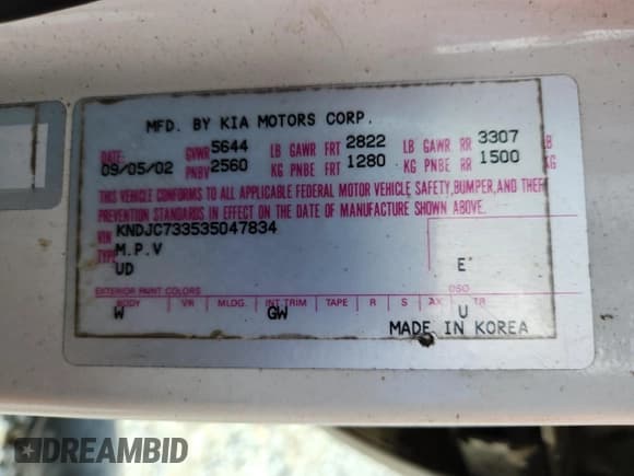 ✅ 2003 Kia Sorento LX • VIN: KNDJC733535047834 • Lot: 60275925. Wystawiony na Copart z przebiegiem 240 281 mil. Bezpłatny archiwum sprzedaży aukcyjnych z USA i szczegółowy raport historii pojazdu na DreamBid. Zdjęcie 14.