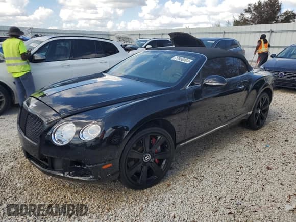 ✅ 2013 Bentley Continental GT • VIN: SCBGR3ZA8DC079782 • Lot: 77968004. Listed on Copart with 52,913 mi. Free auction sales archive from the USA and detailed vehicle history report at DreamBid. Image 1.