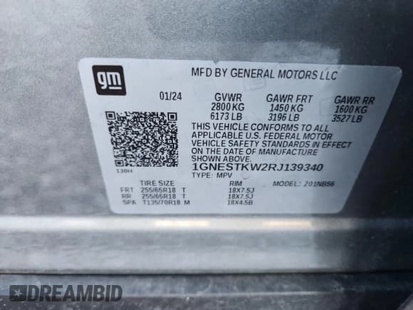 ✅ 2024 Chevrolet Traverse LS • VIN: 1GNESTKW2RJ139340 • Lot: 91513645. Wystawiony na Copart z przebiegiem 36 012 mil. Bezpłatny archiwum sprzedaży aukcyjnych z USA i szczegółowy raport historii pojazdu na DreamBid. Zdjęcie 13.