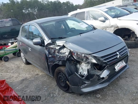 ✅ 2021 Mitsubishi Mirage ES • VIN: ML32AUHJ2MH004085 • Lot: 41790825. Listed on IAAI with 61,613 mi. Free auction sales archive from the USA and detailed vehicle history report at DreamBid. Image 1.