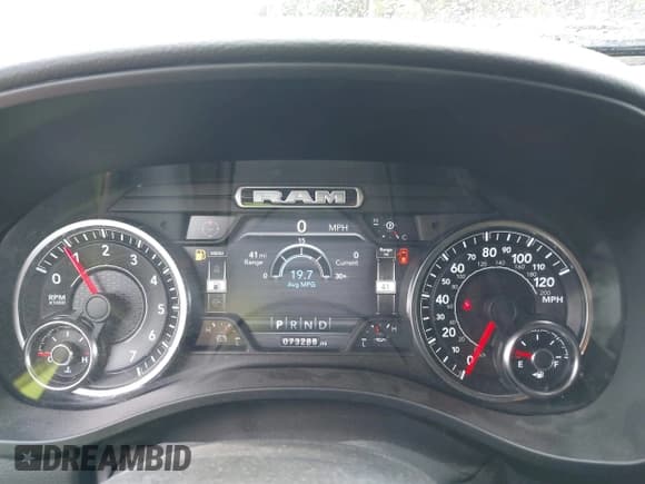 ✅ 2021 Ram 1500 Big Horn • VIN: 1C6SRFFT9MN534553 • Lot: 42252819. Listed on IAAI with 73,288 mi. Free auction sales archive from the USA and detailed vehicle history report at DreamBid. Image 7.