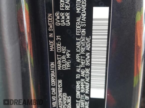 ✅ 2022 Volvo XC90 Momentum • VIN: YV4A22PK2N1821536 • Lot: 58088265. Listed on Copart with 38,458 mi. Free auction sales archive from the USA and detailed vehicle history report at DreamBid. Image 12.