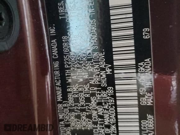 ✅ 2013 Lexus RX 350 • VIN: 2T2BK1BA0DC197189 • Лот: 67739325. Опубликован ранее на Copart с пробегом 110 044 миль. Бесплатный доступ к архиву аукционных продаж из США и подробный отчёт об истории автомобиля на DreamBid. Изображение 13.