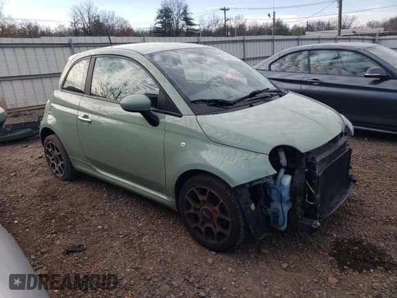 ✅ 2013 FIAT 500 Sport • VIN: 3C3CFFBR9DT544617 • Lot: 92398725. Listed on Copart with 93,322 mi. Free auction sales archive from the USA and detailed vehicle history report at DreamBid. Image 4.
