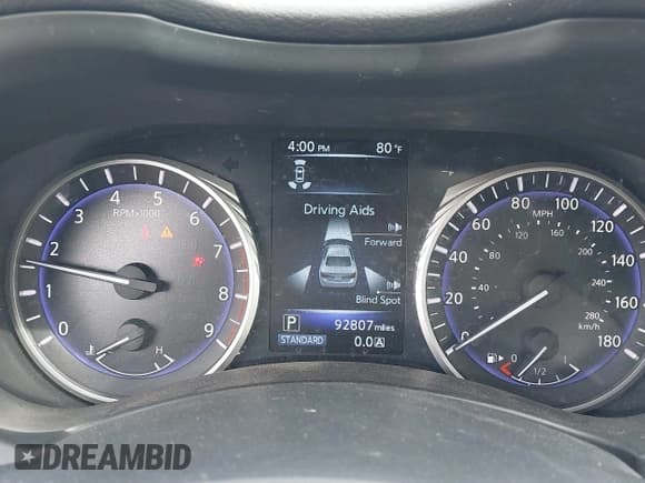 ✅ 2017 Infiniti Q50 Premium • VIN: JN1EV7AR5HM833829 • Lot: 41921614. Listed on IAAI with 92,807 mi. Free auction sales archive from the USA and detailed vehicle history report at DreamBid. Image 7.