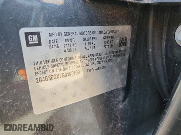 ✅ 2016 Buick Regal Premium II • VIN: 2G4GS5GX7G9190769 • Lot: 91240045. Wystawiony na Copart z przebiegiem 33 540 mil. Bezpłatny archiwum sprzedaży aukcyjnych z USA i szczegółowy raport historii pojazdu na DreamBid. Zdjęcie 12.