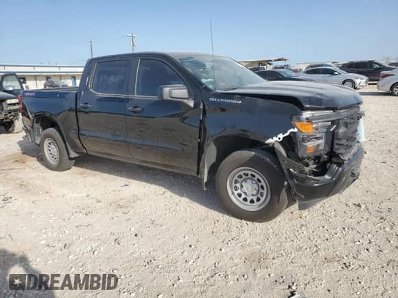 2022 Chevrolet Silverado 1500 Work Truck with VIN 1GCPDAEK1NZ615095, listed as a Copart auction lot 50160885 with 4,949 mi miles and Salvage title. Bid and sale history available at DreamBid. Image 4.