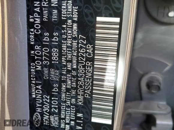 ✅ 2023 Hyundai Venue SEL • VIN: KMHRC8A38PU226727 • Лот: 75544594. Размещён на Copart с пробегом 34 215 миль миль. Получите бесплатный доступ к архиву аукционных продаж из США и посмотрите подробный отчёт об истории автомобиля на DreamBid. Изображение 12.