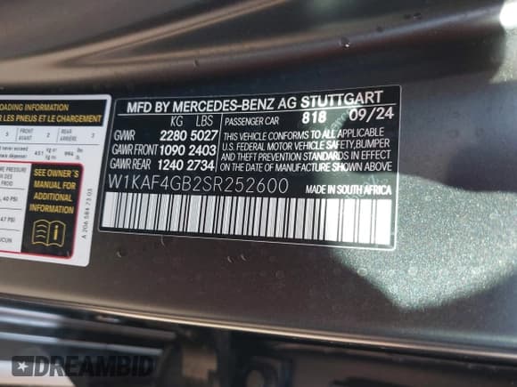 ✅ 2025 Mercedes-Benz C 300 • VIN: W1KAF4GB2SR252600 • Lot: 42227019. Wystawiony na IAAI z przebiegiem 518 mil. Bezpłatny archiwum sprzedaży aukcyjnych z USA i szczegółowy raport historii pojazdu na DreamBid. Zdjęcie 9.