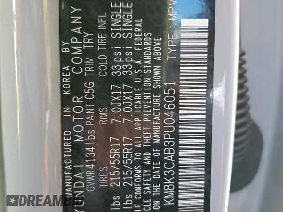 ✅ 2023 Hyundai Kona SEL • VIN: KM8K3CAB3PU046051 • Lot: 80472535. Listed on Copart with 27,686 mi. Free auction sales archive from the USA and detailed vehicle history report at DreamBid. Image 13.