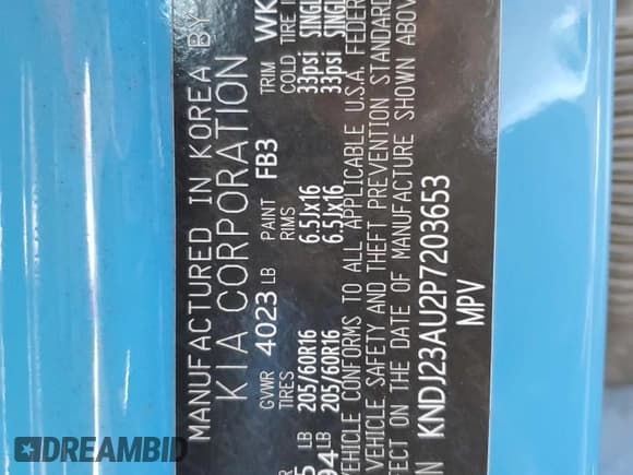 ✅ 2023 Kia Soul LX • VIN: KNDJ23AU2P7203653 • Лот: 72100145. Опубликован ранее на Copart с пробегом 24 109 миль. Бесплатный доступ к архиву аукционных продаж из США и подробный отчёт об истории автомобиля на DreamBid. Изображение 12.