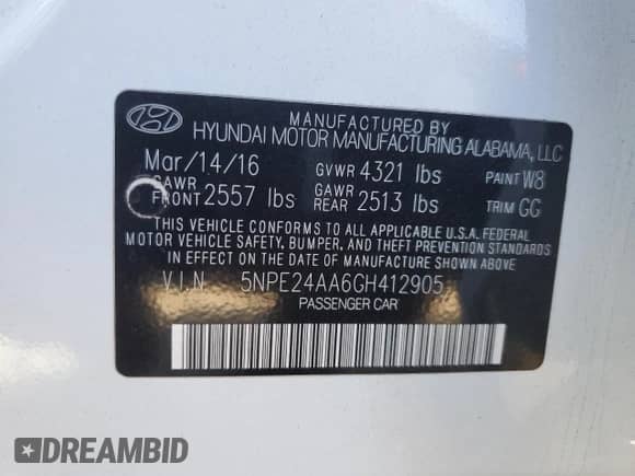 2016 Hyundai Sonata Eco z VIN 5NPE24AA6GH412905, wystawiony jako Copart lot #85193485 z przebiegiem 143 955 mil mil oraz Szkoda całkowita • Salvage title. Historia ofert i sprzedaży dostępna na DreamBid. Obrazek 13.