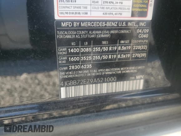 ✅ 2009 Mercedes-Benz M 550 • VIN: 4JGBB72E79A521000 • Lot: 64460815. Wystawiony na Copart z przebiegiem 142 893 mil. Bezpłatny archiwum sprzedaży aukcyjnych z USA i szczegółowy raport historii pojazdu na DreamBid. Zdjęcie 13.