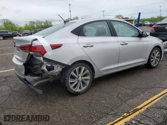 2021 Hyundai Accent Limited with VIN 3KPC34A63ME150082, listed as a Copart auction lot 56880395 with 81,271 mi miles and Salvage title. Bid and sale history available at DreamBid. Image 3.