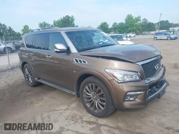 ✅ 2015 Infiniti QX80 • VIN: JN8AZ2NE9F9083706 • Lot: 42441223. Listed on IAAI with 65,259 mi. Free auction sales archive from the USA and detailed vehicle history report at DreamBid. Image 1.