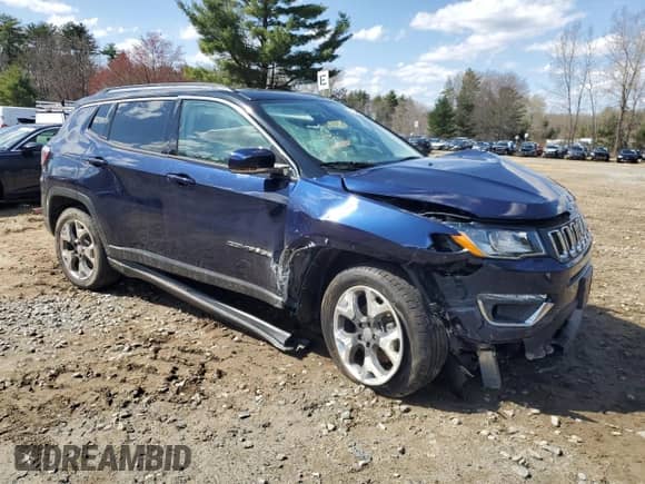 2018 Jeep Compass Limited z VIN 3C4NJDCB9JT222614, wystawiony jako Copart lot #53231485 z przebiegiem 55 604 mil mil oraz Szkoda całkowita • Salvage title. Historia ofert i sprzedaży dostępna na DreamBid. Obrazek 4.