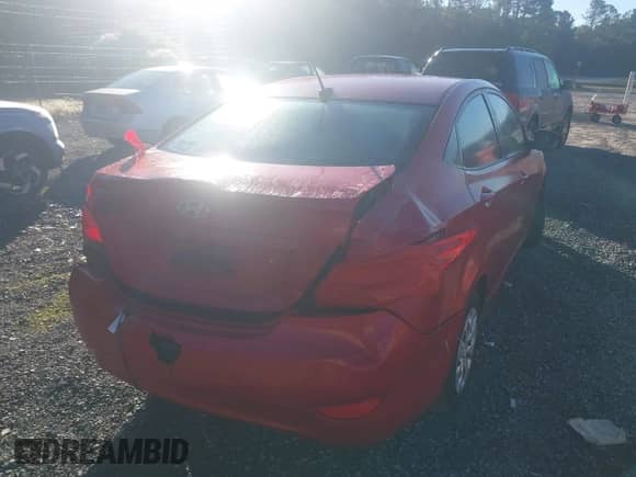 2016 Hyundai Accent SE with VIN KMHCT4AE1GU163129, listed as a IAAI auction lot 43477198 with 150,642 mi miles and . Bid and sale history available at DreamBid. Image 4.