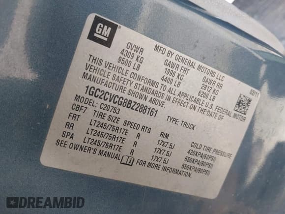 ✅ 2011 Chevrolet Silverado 2500HD Work Truck • VIN: 1GC2CVCG8BZ288161 • Лот: 43196216. Опубликован ранее на IAAI с пробегом 316 982 миль. Бесплатный доступ к архиву аукционных продаж из США и подробный отчёт об истории автомобиля на DreamBid. Изображение 9.
