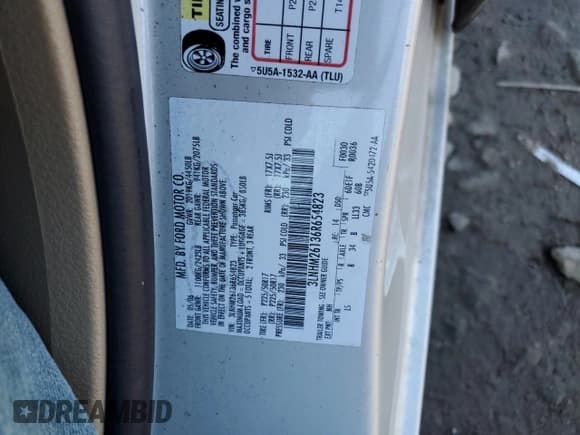 ✅ 2006 Lincoln Zephyr • VIN: 3LNHM26136R654823 • Лот: 86302935. Опубликован ранее на Copart с пробегом 219 170 миль. Бесплатный доступ к архиву аукционных продаж из США и подробный отчёт об истории автомобиля на DreamBid. Изображение 12.