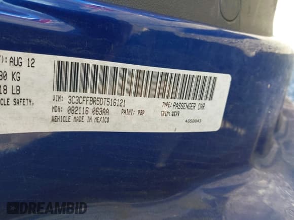 ✅ 2013 FIAT 500 Sport • VIN: 3C3CFFBR5DT516121 • Lot: 43490974. Wystawiony na IAAI z przebiegiem 178 300 mil. Bezpłatny archiwum sprzedaży aukcyjnych z USA i szczegółowy raport historii pojazdu na DreamBid. Zdjęcie 9.