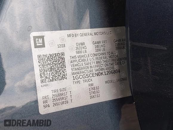 ✅ 2019 Chevrolet Colorado 2WD LT • VIN: 1GCGSCEN0K1206804 • Лот: 43296788. Опубликован ранее на IAAI с пробегом 74 724 миль. Бесплатный доступ к архиву аукционных продаж из США и подробный отчёт об истории автомобиля на DreamBid. Изображение 9.