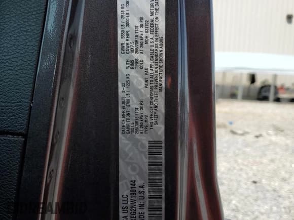 ✅ 2022 Jeep Wrangler Unlimited Sahara • VIN: 1C4HJXEG2NW190144 • Lot: 50055255. Listed on Copart with 48,277 mi. Free auction sales archive from the USA and detailed vehicle history report at DreamBid. Image 14.