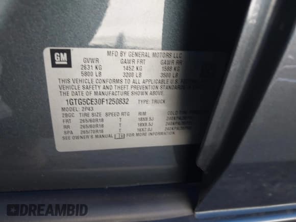 ✅ 2015 GMC Canyon 2WD SLT • VIN: 1GTG5CE30F1250832 • Lot: 43229990. Wystawiony na IAAI z przebiegiem 46 676 mil. Bezpłatny archiwum sprzedaży aukcyjnych z USA i szczegółowy raport historii pojazdu na DreamBid. Zdjęcie 9.