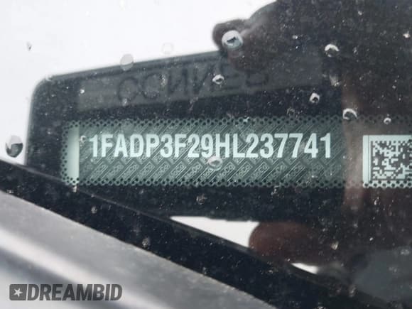 ✅ 2017 Ford Focus SE • VIN: 1FADP3F29HL237741 • Lot: 41761820. Listed on IAAI with Not provided. Free auction sales archive from the USA and detailed vehicle history report at DreamBid. Image 9.