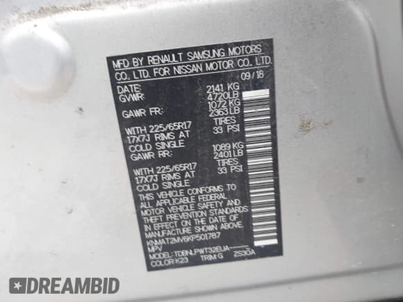 ✅ 2019 Nissan Rogue SV • VIN: KNMAT2MV6KP501787 • Лот: 43565688. Опубликован ранее на IAAI с пробегом 70 007 миль. Бесплатный доступ к архиву аукционных продаж из США и подробный отчёт об истории автомобиля на DreamBid. Изображение 9.