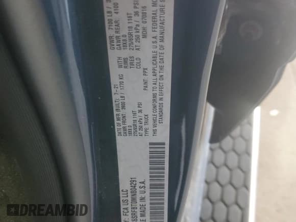 ✅ 2021 Ram 1500 Big Horn • VIN: 1C6SRFBT0MN804291 • Lot: 87065735. Listed on Copart with 62,824 mi. Free auction sales archive from the USA and detailed vehicle history report at DreamBid. Image 12.