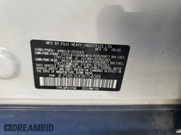 ✅ 2009 Subaru Forester X • VIN: JF2SH636X9H754088 • Lot: 82210915. Wystawiony na Copart z przebiegiem 171 634 mil. Bezpłatny archiwum sprzedaży aukcyjnych z USA i szczegółowy raport historii pojazdu na DreamBid. Zdjęcie 13.