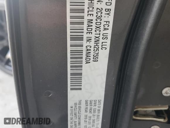 ✅ 2022 Dodge Charger R/T • VIN: 2C3CDXCTXNH257559 • Lot: 47611415. Listed on Copart with 10,452 mi. Free auction sales archive from the USA and detailed vehicle history report at DreamBid. Image 12.