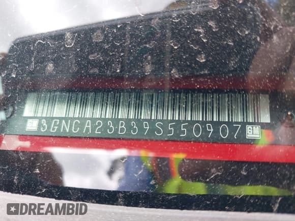 ✅ 2009 Chevrolet HHR 1LT • VIN: 3GNCA23B39S550907 • Lot: 41896085. Listed on IAAI with 124,189 mi. Free auction sales archive from the USA and detailed vehicle history report at DreamBid. Image 9.