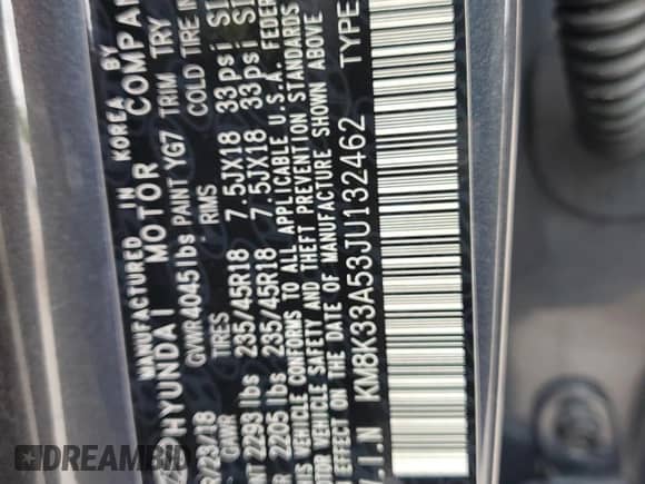 ✅ 2018 Hyundai Kona Limited • VIN: KM8K33A53JU132462 • Lot: 54240493. Wystawiony na Copart z przebiegiem 41 563 mil mil. Skorzystaj z bezpłatnego archiwum sprzedaży aukcyjnych z USA i zobacz szczegółowy raport historii pojazdu na DreamBid. Zdjęcie 16.