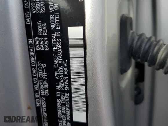 ✅ 2015 Volvo S60 • VIN: YV126MFA9F1316573 • Lot: 78624584. Listed on Copart with 151,677 mi. Free auction sales archive from the USA and detailed vehicle history report at DreamBid. Image 13.