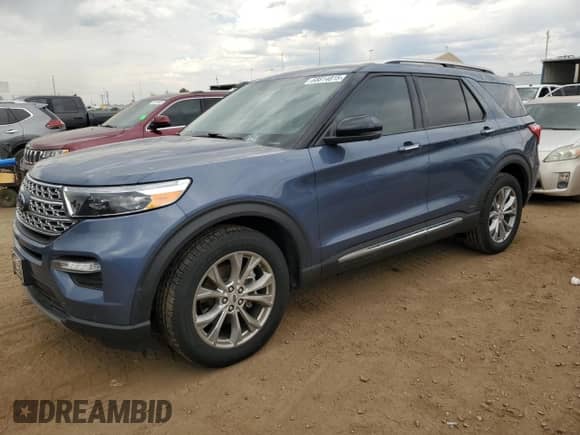 2021 Ford Explorer Limited with VIN 1FMSK8FH0MGB43876, listed as a Copart auction lot 68814815 with 39,464 mi miles and Salvage title. Bid and sale history available at DreamBid. Image 1.