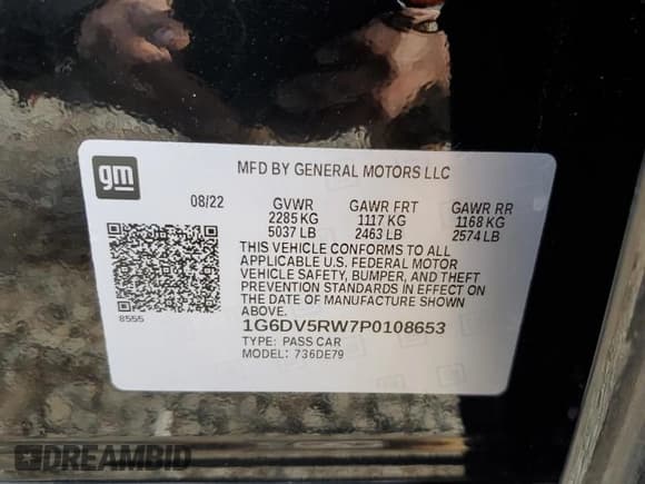 ✅ 2023 Cadillac CT5-V • VIN: 1G6DV5RW7P0108653 • Lot: 80827814. Wystawiony na Copart z przebiegiem 37 702 mil. Bezpłatny archiwum sprzedaży aukcyjnych z USA i szczegółowy raport historii pojazdu na DreamBid. Zdjęcie 14.