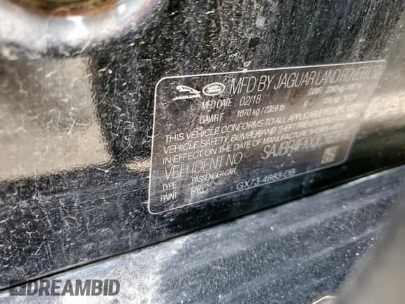 ✅ 2018 Jaguar XF 25t • VIN: SAJBR4FXXJCY69846 • Lot: 64753965. Listed on Copart with 115,790 mi. Free auction sales archive from the USA and detailed vehicle history report at DreamBid. Image 12.