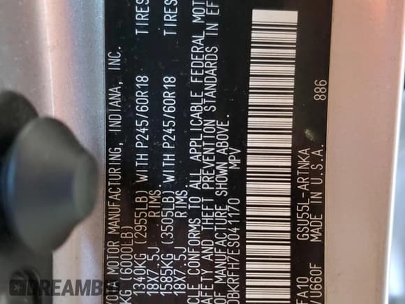 ✅ 2014 Toyota Highlander LE • VIN: 5TDBKRFH7ES041170 • Лот: 59275835. Опубликован ранее на Copart с пробегом 258 239 миль. Бесплатный доступ к архиву аукционных продаж из США и подробный отчёт об истории автомобиля на DreamBid. Изображение 16.