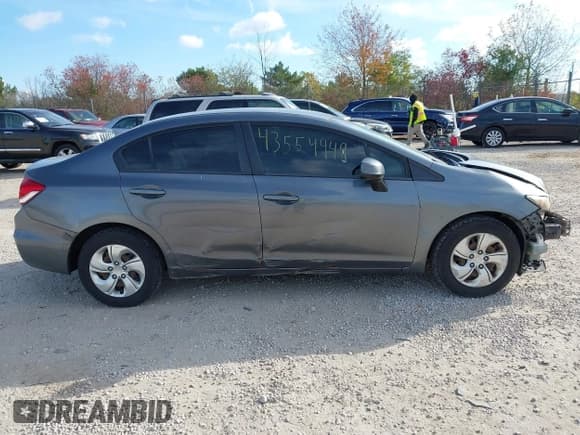 ✅ 2013 Honda Civic LX • VIN: 19XFB2F56DE100247 • Lot: 43554949. Listed on IAAI with 80,996 mi. Free auction sales archive from the USA and detailed vehicle history report at DreamBid. Image 13.