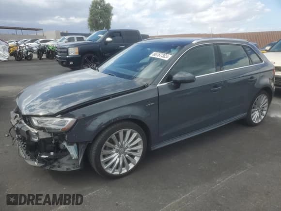 ✅ 2017 Audi A3 e-tron Sportback Premium Plus • VIN: WAUTPBFF7HA145992 • Lot: 86167305. Listed on Copart with 65,744 mi. Free auction sales archive from the USA and detailed vehicle history report at DreamBid. Image 1.