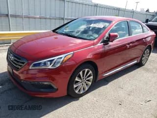 ✅ 2016 Hyundai Sonata Sport • VIN: 5NPE34AF6GH263338 • Лот: 46224433. Опубликован ранее на Copart с пробегом 95 396 миль. Бесплатный доступ к архиву аукционных продаж из США и подробный отчёт об истории автомобиля на DreamBid. Изображение 1.