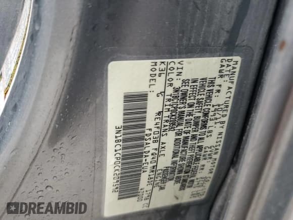 ✅ 2012 Nissan Versa S • VIN: 3N1BC1CP0CK209592 • Lot: 90385665. Wystawiony na Copart z przebiegiem 166 985 mil. Bezpłatny archiwum sprzedaży aukcyjnych z USA i szczegółowy raport historii pojazdu na DreamBid. Zdjęcie 12.