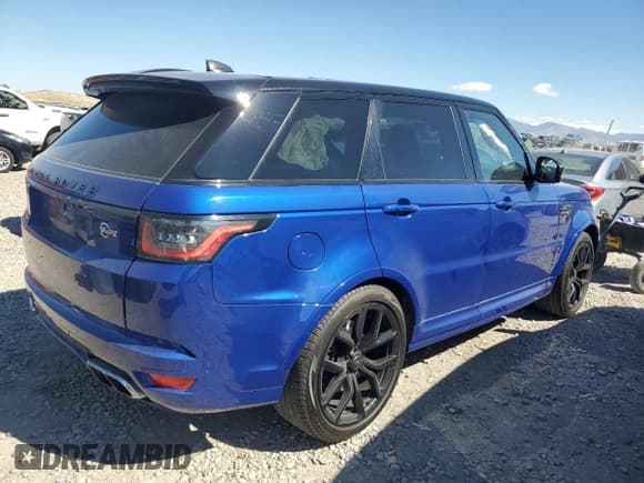✅ 2020 Land Rover Range Rover Sport SVR • VIN: SALWZ2RE2LA881768 • Lot: 82086095. Listed on Copart with 66,639 mi. Free auction sales archive from the USA and detailed vehicle history report at DreamBid. Image 3.