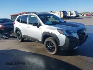 ✅ 2025 Subaru Forester Wilderness • VIN: JF2SKAJC9SH403420 • Lot: 43485476. Listed on IAAI with 4,294 mi. Free auction sales archive from the USA and detailed vehicle history report at DreamBid. Image 1.