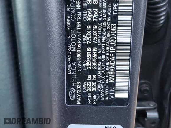 2023 Hyundai Ioniq 5 SEL z VIN KM8KNDAF1PU207063, wystawiony jako Copart lot #78047423 z przebiegiem 11 431 mil mil oraz . Historia ofert i sprzedaży dostępna na DreamBid. Obrazek 13.